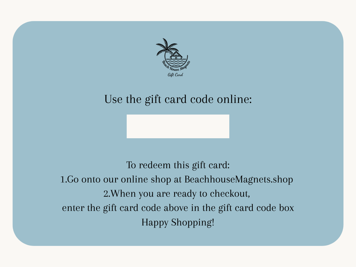 Beach House Magnets Gift Card